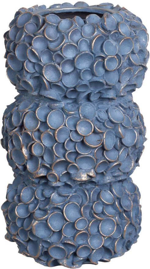 Beliani MUZAKI Bloemenvaas-Blauw-Magnesiumoxide