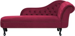 Beliani NIMES chaise longue (rechtszijdig) rood