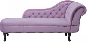 Beliani NIMES Chaise longue (rechtszijdig) roze