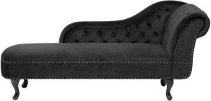 Beliani NIMES chaise longue (rechtszijdig) zwart