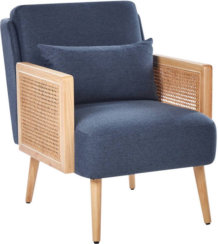 Beliani ORUM Fauteuil-Blauw-Polyester