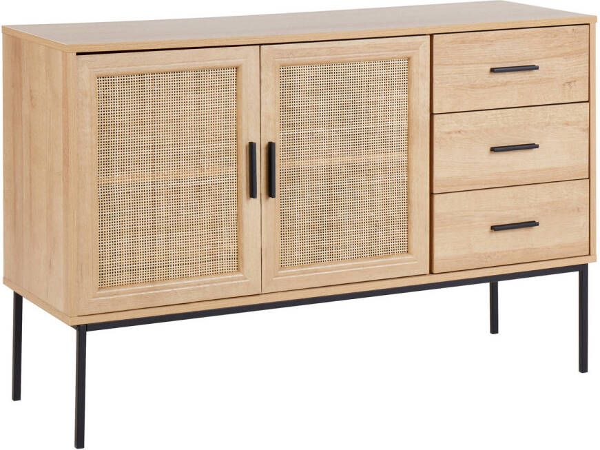 Beliani PASCO Sideboard-Lichte houtkleur-Vezelplaat