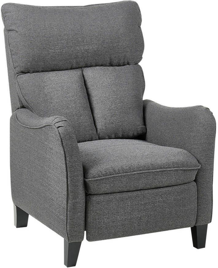 Beliani ROYSTON TV-fauteuil-Grijs-Polyester