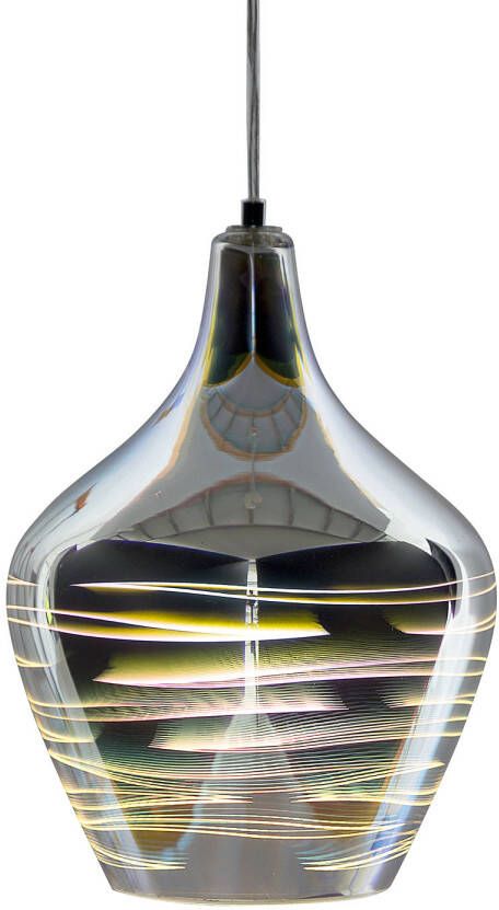 Beliani SANGONE Hanglamp-Zilver-Glas