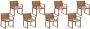 Beliani SASSARI Set of 8 Chairs with Cushions Lichte houtkleur Acaciahout - Thumbnail 2