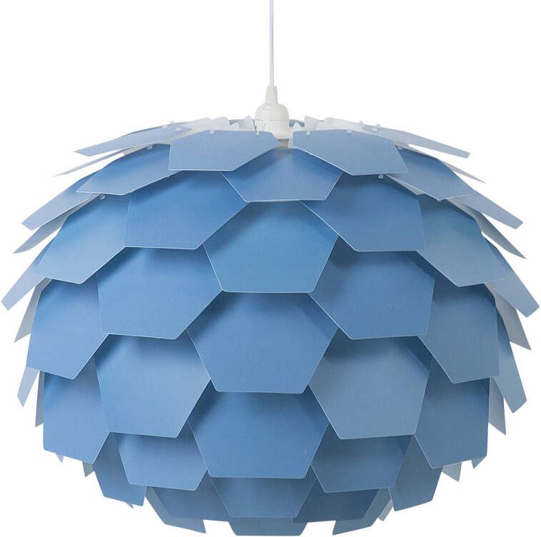 Beliani SEGRE L Hanglamp blauw synthetisch materiaal