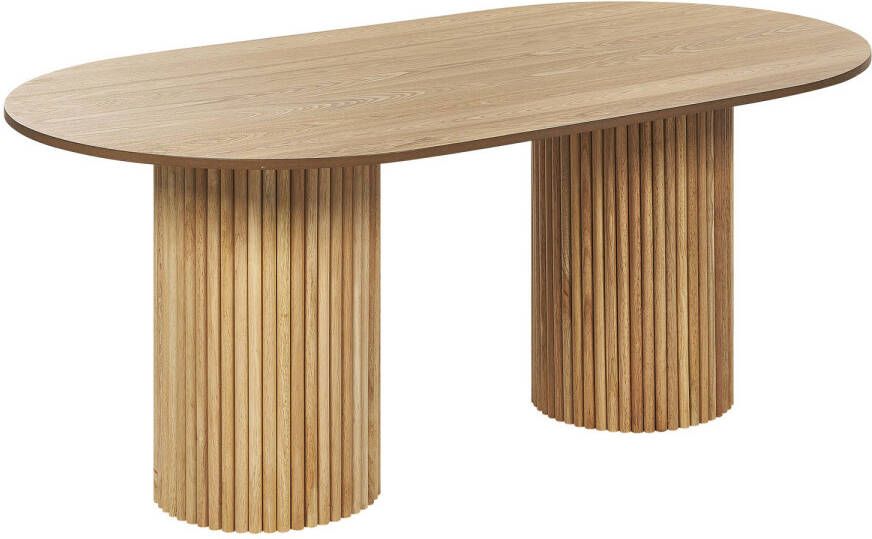 Beliani SHERIDAN Eettafel-Lichte houtkleur-MDF