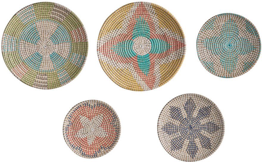 Beliani SONLA Wanddecoratie-Multicolor-Zeewier