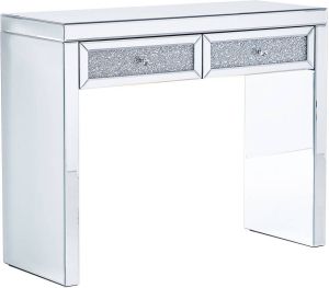 Beliani Tilly Consoletafel-zilver-glas