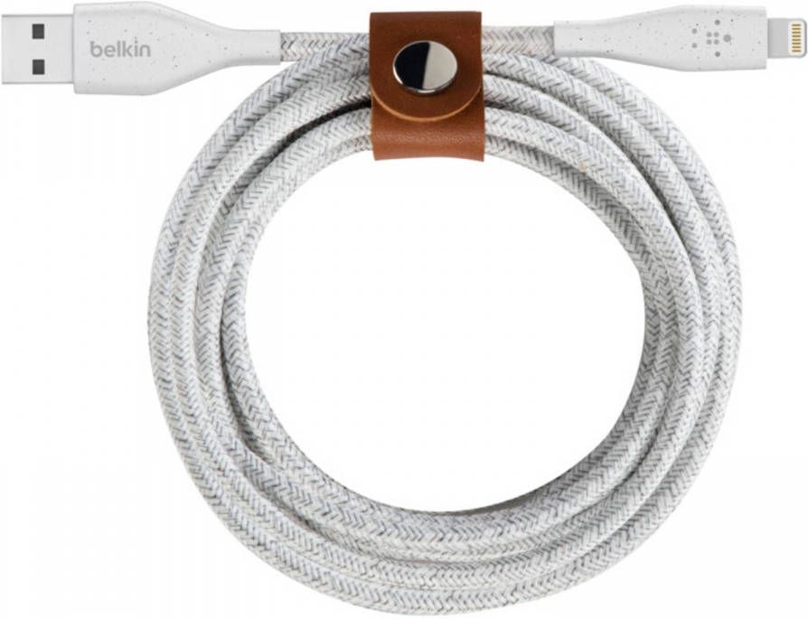 Belkin DuraTek Plus Lightning USB-A-kabel met leren bandje 1.2 meter