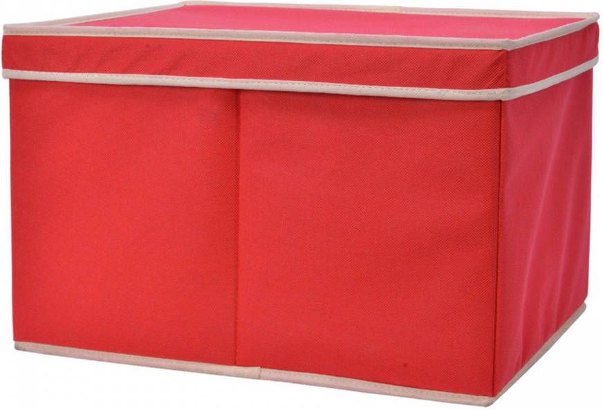 Decoris Kerst opbergbox rood voor 24x kerstballen van 8 cm Kerstballen opbergboxen