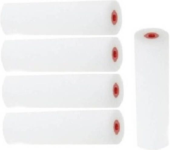Benson 5x fijne verfroller schuimrollers voor diverse verfsoorten 10 cm Verfrollers