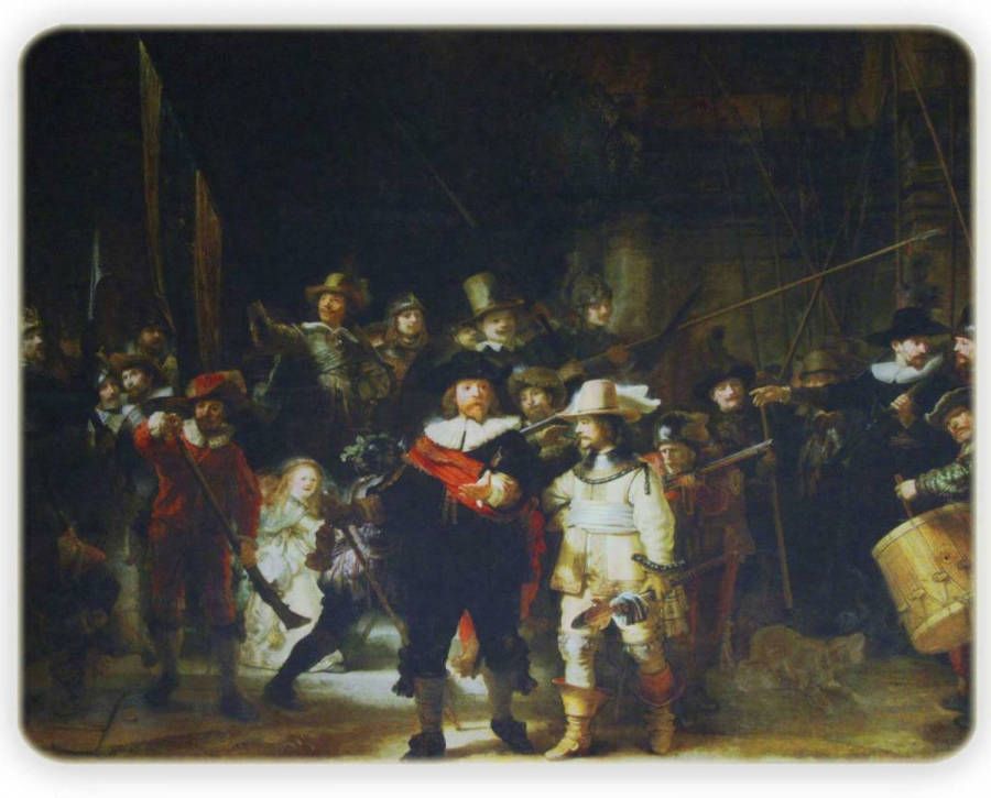 ARTICONE Dunne Fleecedeken Plaid – kunst 150 x 120 cm de Nachtwacht van Rembrandt van Rijn