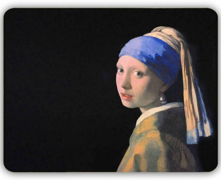 ARTICONE Dunne Fleecedeken Plaid – kunst 150 x 120 cm het Meisje met de parel van Johannes Vermeer.