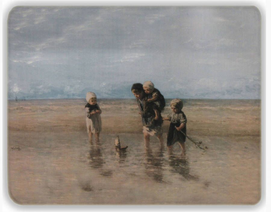 ARTICONE Dunne Fleecedeken Plaid – kunst 150 x 120 cm Kinderen der Zee