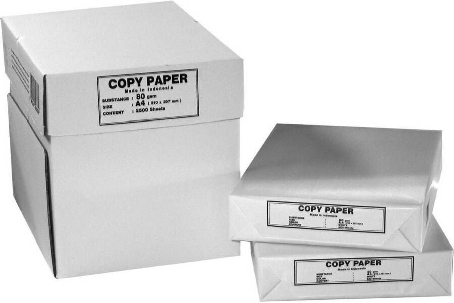 Benza Papier Printpapier Kopieerpapier 75 Gram A4 Wit 1000 vel (2 pakken van 500 vel)