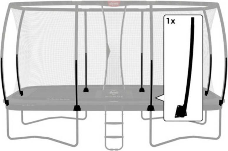 BERG Trampoline Veiligheidsnet Onderdeel Ultim Safety Net DLX XL Klem + Onderpaal 500