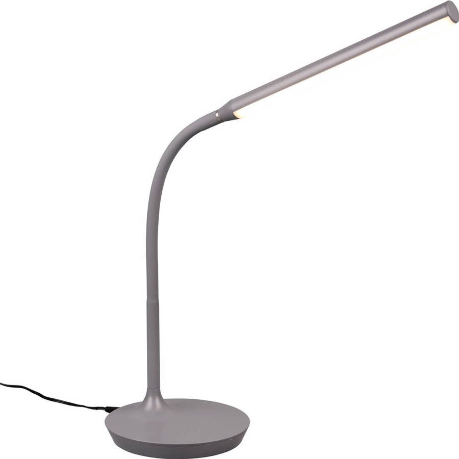 BES LED Bureaulamp Tafelverlichting Trion Root 5W Aanpasbare Kleur Grijs Kunststof