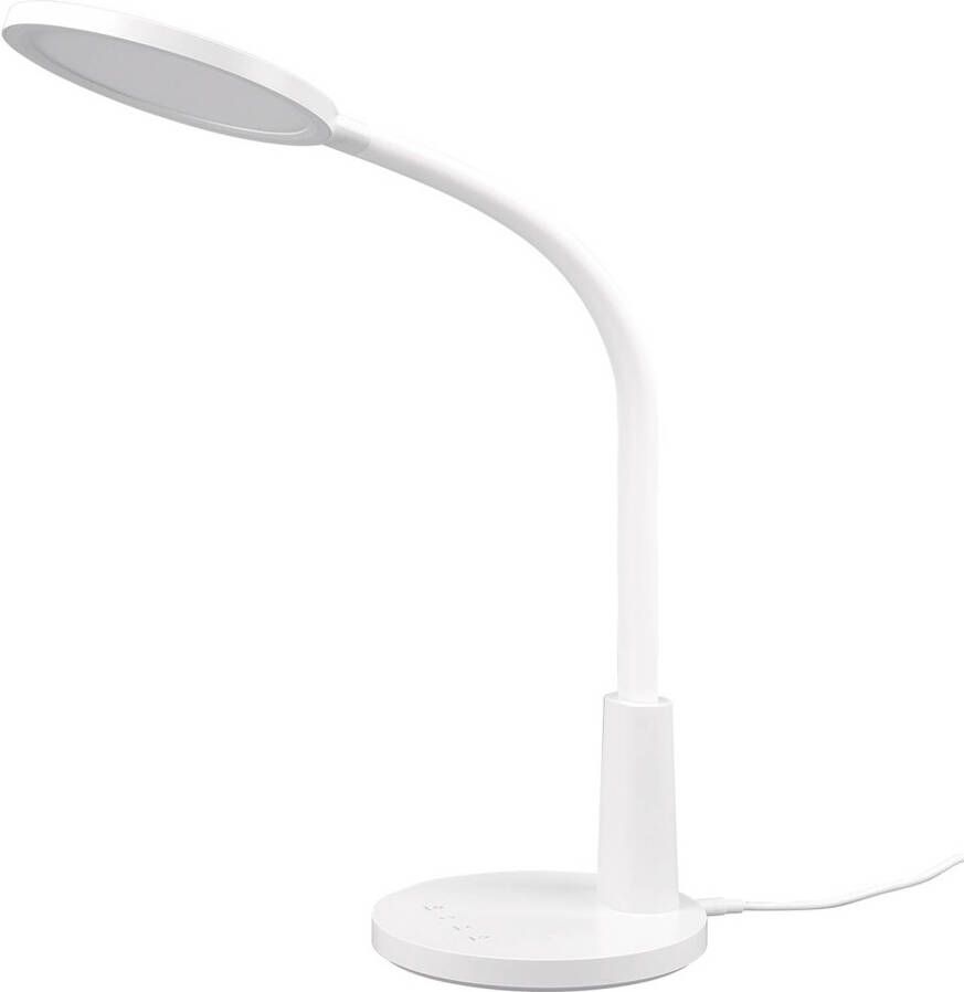 BES LED Bureaulamp Trion Laly 8.4W Natuurlijk Wit 4000K Timer Aanraakschakelaar Wit Kunststof