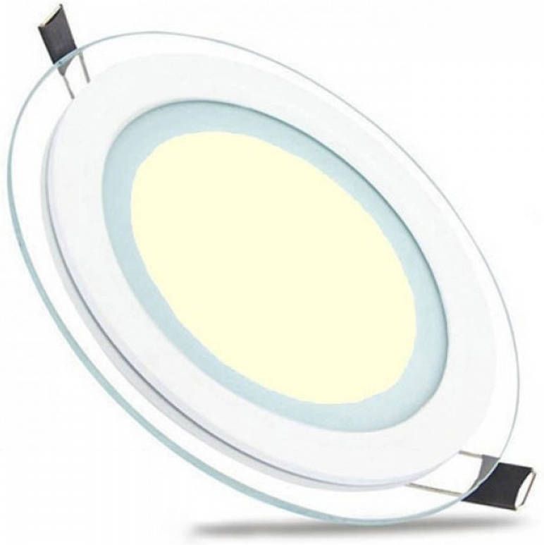 BES LED Downlight Slim Inbouw Rond 12W Warm Wit 3000K Mat Wit Glas Ø160mm