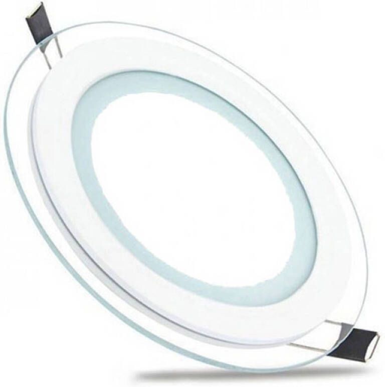 BES LED Downlight Slim Inbouw Rond 15W Helder Koud Wit 6400K Mat Wit Glas Ø200mm