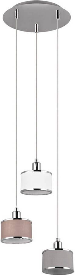 BES LED Hanglamp Hangverlichting Trion Arona E14 Fitting 3-lichts Rond Chroom Metaal