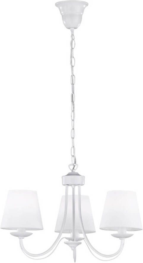 BES LED Hanglamp Hangverlichting Trion Citra E14 Fitting 3-lichts Rond Mat Wit Aluminium