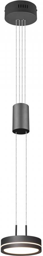 BES LED Hanglamp Hangverlichting Trion Franco 7.2W 1-lichts Warm Wit 3000K Dimbaar Rond Mat Antraciet