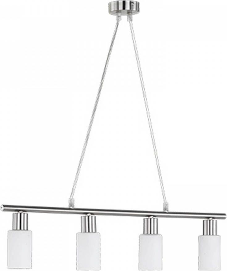 BES LED Hanglamp Hangverlichting Trion Smast E14 Fitting Rechthoek Mat Nikkel Aluminium
