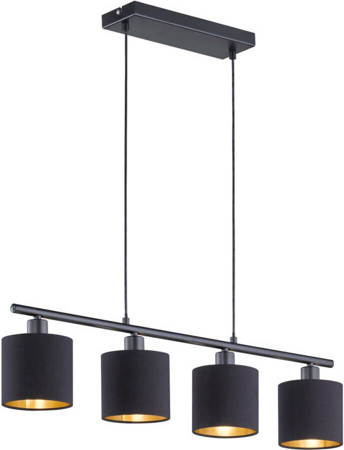 BES LED Hanglamp Trion Torry E14 Fitting Rechthoek Mat Zwart Aluminium