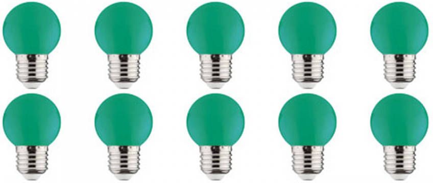 BES LED Lamp 10 Pack Romba Groen Gekleurd E27 Fitting 1W