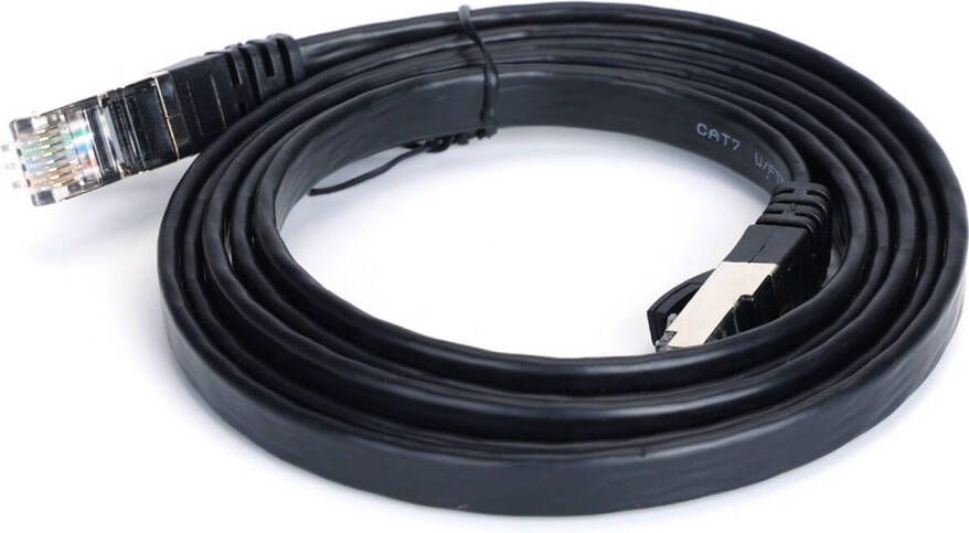 BES LED Netwerkkabel Internetkabel Patchkabel Aigi Hatro Cat7 UTP Kabel RJ45 1.5 Meter Koper Zwart