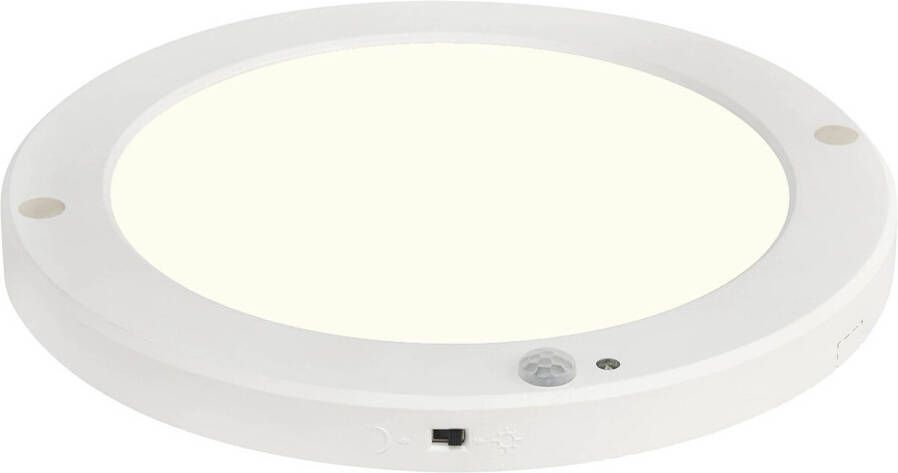 BES LED Plafondlamp met Bewegingssensor + Dag en Nacht Sensor 18W Natuurlijk Wit 4000K 360° Zichthoek Opbouw Inbouw