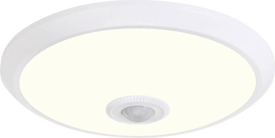 BES LED Plafondlamp met Sensor + Dag en Nacht Sensor Kozolux Crimpy 20W 1500lm Natuurlijk Wit 4200K Opbouw Rond