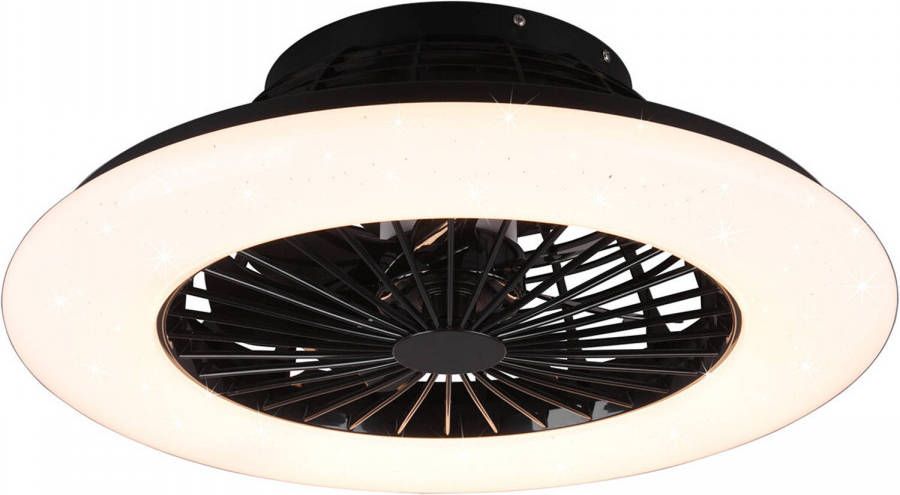 BES LED Plafondlamp met Ventilator Plafondventilator Trion Romina 30W Aanpasbare Kleur Afstandsbediening Dimbaar