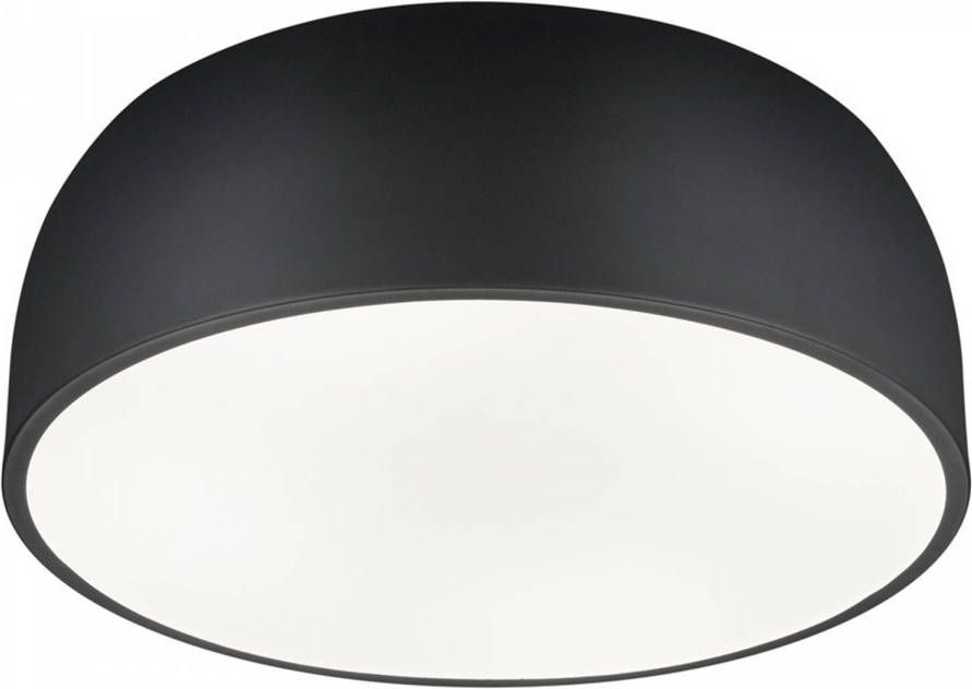 BES LED Plafondlamp Plafondverlichting Trion Barnon E27 Fitting 4-lichts Rond Mat Zwart Aluminium