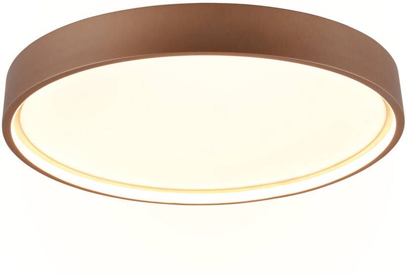 BES LED Plafondlamp Plafondverlichting Trion Dile 29W Aanpasbare Lichtkleur Rond Coffee Metaal