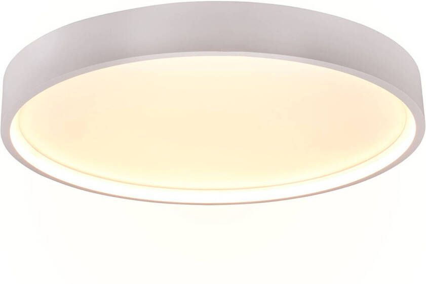 BES LED Plafondlamp Plafondverlichting Trion Dile 29W Aanpasbare Lichtkleur Rond Mat Wit Metaal