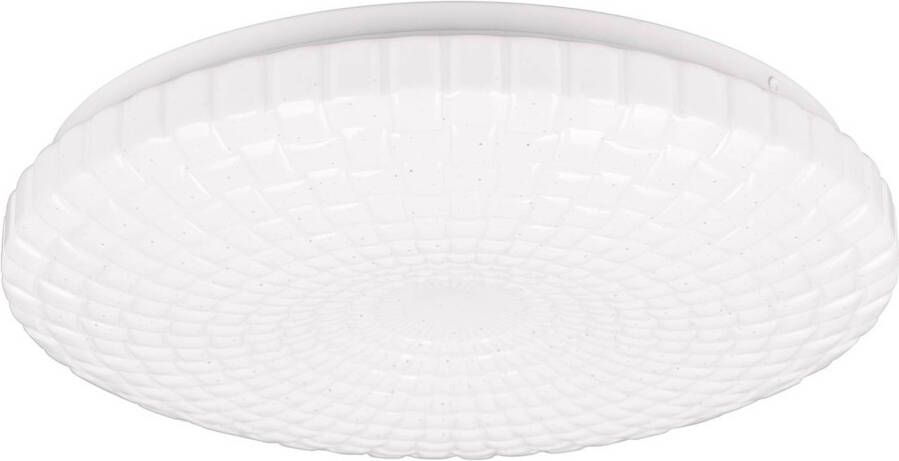 BES LED Plafondlamp Plafondverlichting Trion Gekko 16W Warm Wit 3000K Rond Mat Wit Kunststof