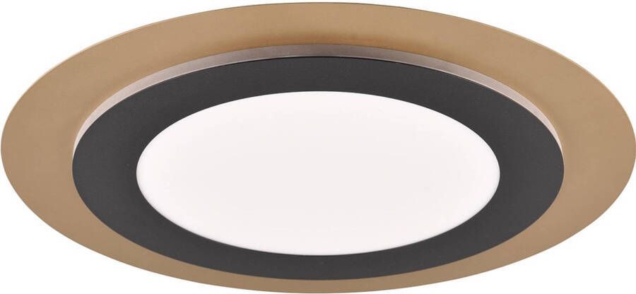 BES LED Plafondlamp Plafondverlichting Trion Groan 42W Aanpasbare Kleur Afstandsbediening Dimbaar Rond Zwart