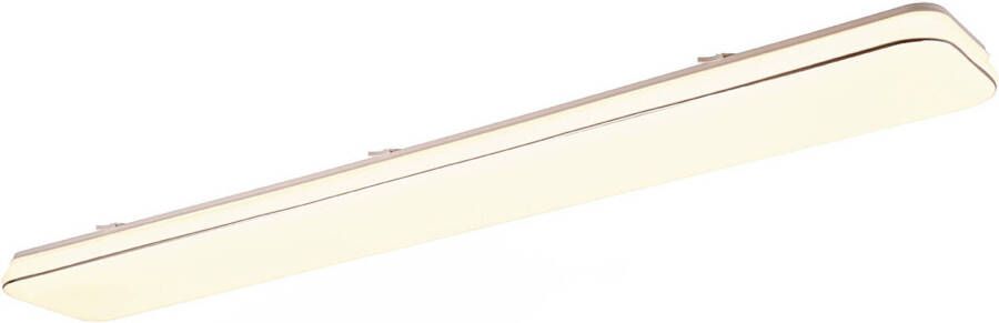 BES LED Plafondlamp Plafondverlichting Trion Lana 46W Warm Wit 3000K Dimbaar Rechthoek Wit Kunststof