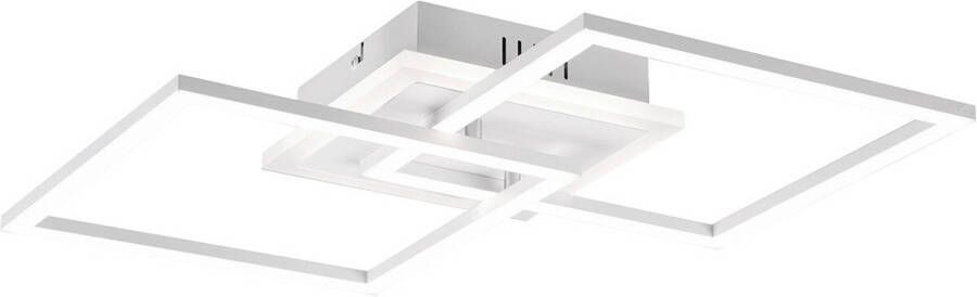 BES LED Plafondlamp Plafondverlichting Trion Venda 25W Natuurlijk Wit 4000K Dimbaar Vierkant Mat Wit