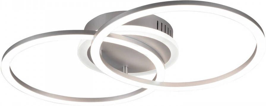 BES LED Plafondlamp Plafondverlichting Trion Venda 25W Warm Wit 3000K Dimbaar Rond Mat Titaan Aluminium