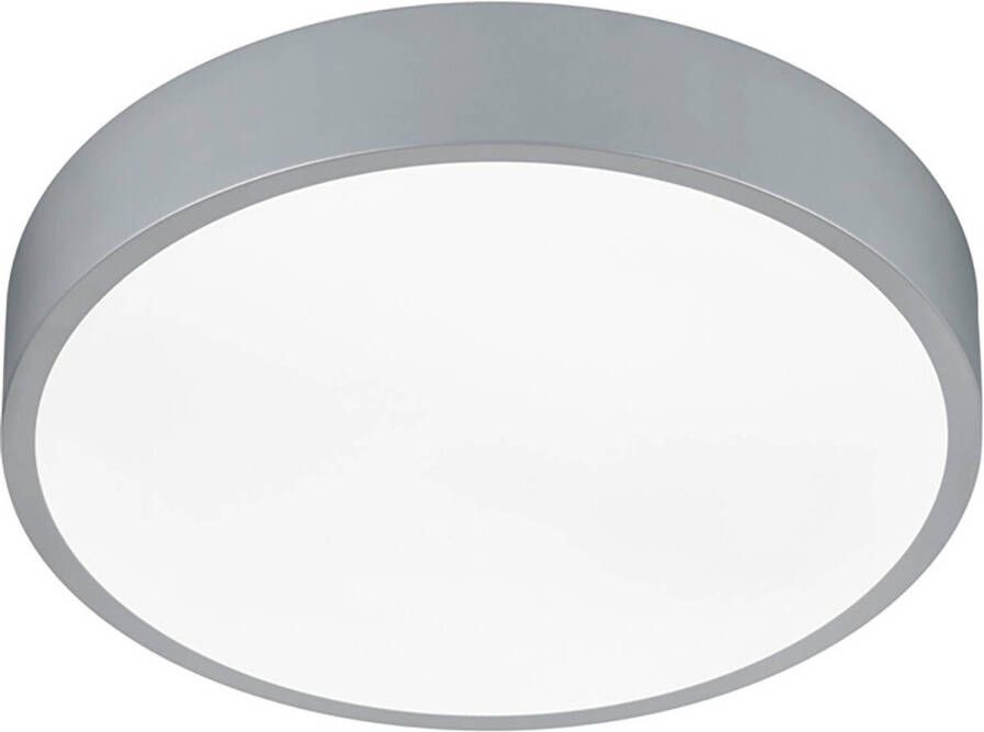 BES LED Plafondlamp Plafondverlichting Trion Wilson 28W Aanpasbare Kleur Dimbaar Rond Mat Titaan Aluminium