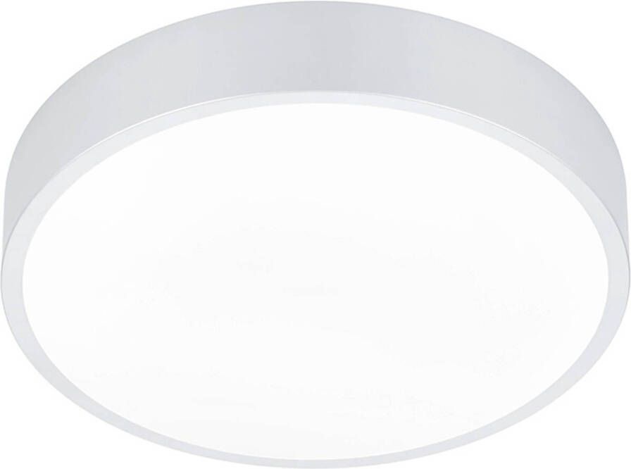 BES LED Plafondlamp Plafondverlichting Trion Wilson 28W Aanpasbare Kleur Dimbaar Rond Mat Wit Aluminium