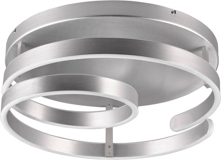 BES LED Plafondlamp Trion Renie 58W Warm Wit 3000K Dimbaar Rond Geborsteld Aluminium Metaal