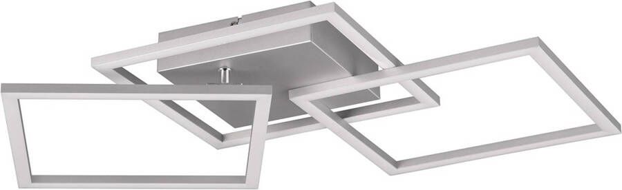 BES LED Plafondlamp Trion Square 31W Warm Wit 3000K Vierkant Titaan- Metaal