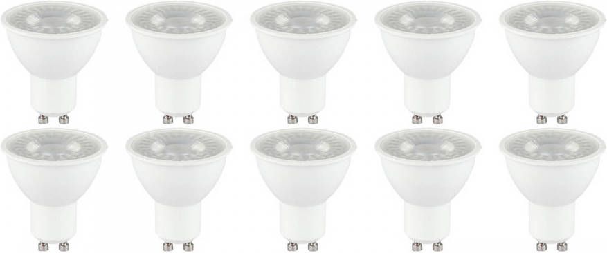 BES LED Spot 10 Pack Viron Hytro GU10 Fitting 6W Helder Koud Wit 6400K Mat Wit Kunststof