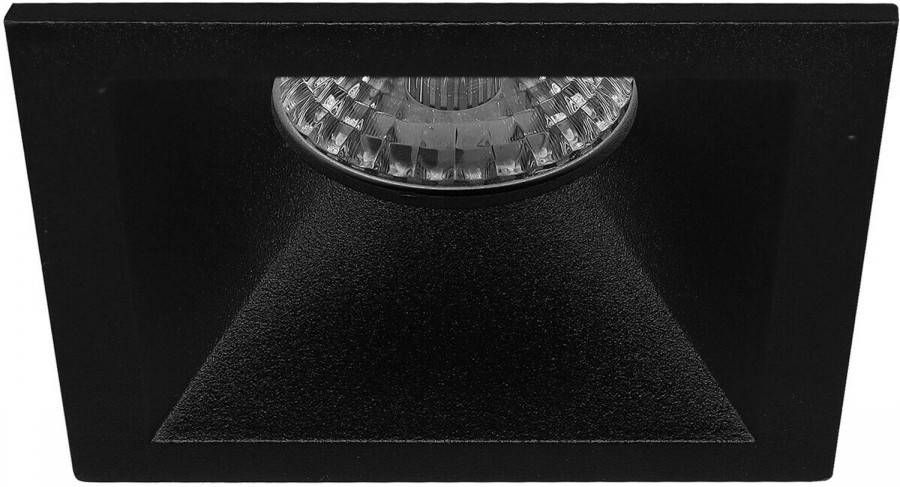BES LED Spot Armatuur GU10 Pragmi Pollon Pro GU10 Inbouwspot Vierkant Zwart Aluminium Verdiept 82mm