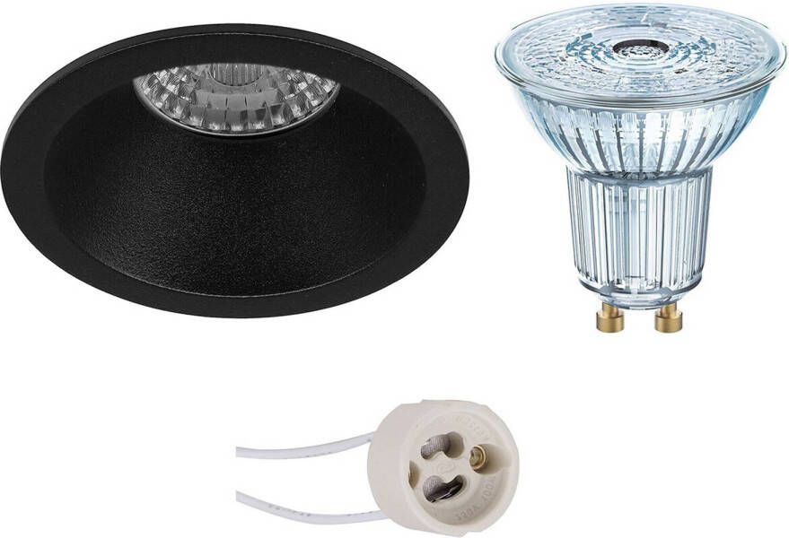 Osram LED Spot Set Parathom PAR16 940 36D Pragmi Pollon Pro GU10 Fitting Dimbaar Inbouw Rond Mat Zwart 3.7W Natuurlijk Wit 4000K Verdiept Ø82mm